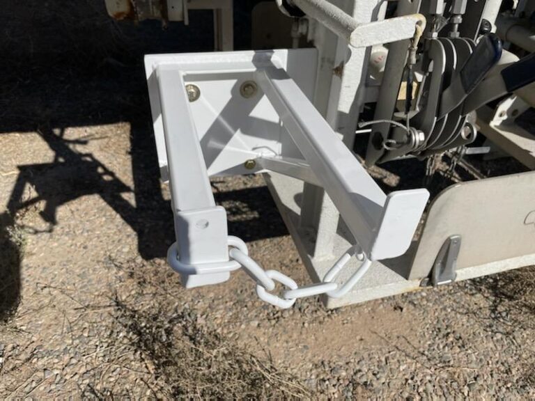 white original chain rack powder coated in white