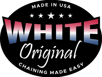 White Original Chain Racks color logo